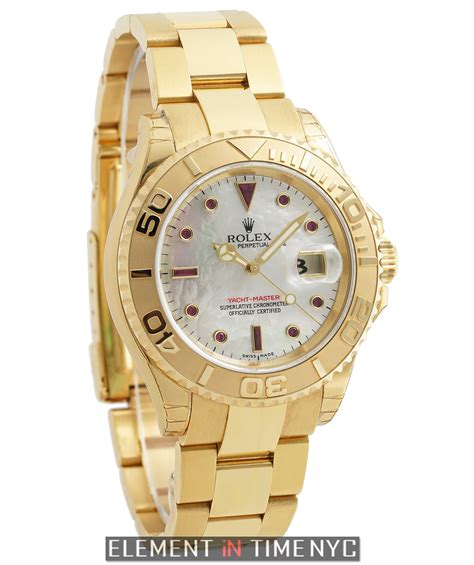 rolex yacht master mother of pearl all gold|Rolex Yacht-Master chronometer.